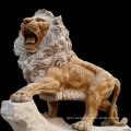 Cheap and fine custom big stone lion statue sculpture for sale